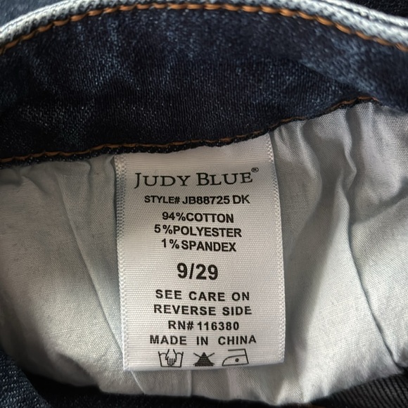 Judy Blue High Waist Wide Leg Dark Blue Denim Cargo Jeans size 29 - Picture 11 of 11